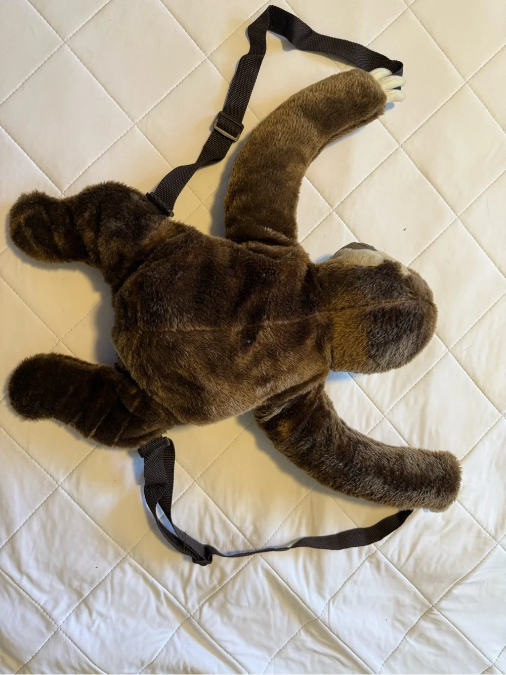 Plush Brown Sloth Backpack - Soft Animal Shoulder Bag